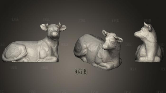 Traditional Cow stl model for CNC